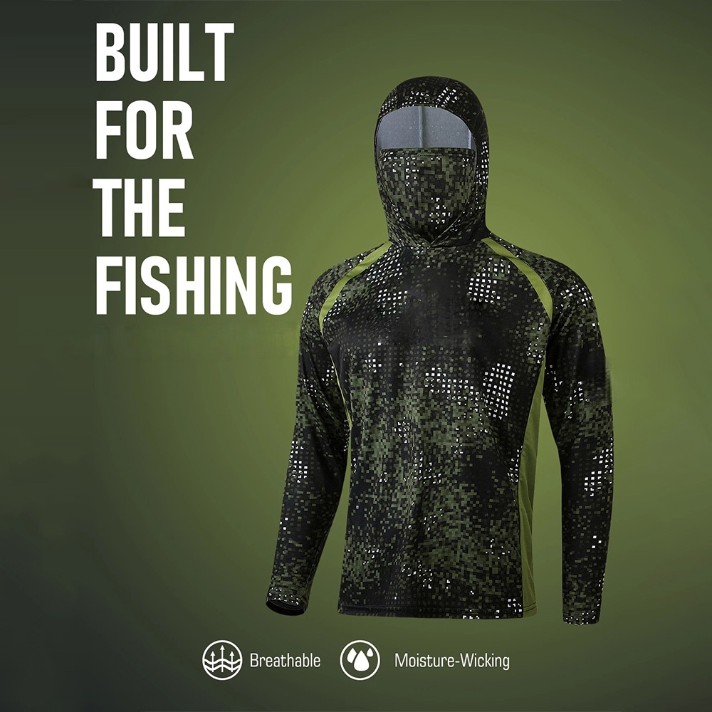Rash Guard Long Sleeve - MALFC Fishing Apparel Men Hood Fishing