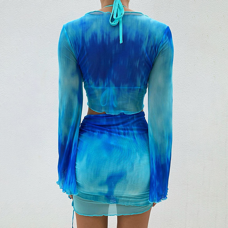 Nsangu Sexy Two Piece Set Blue - огляд і ціна Summer Vacation Clothing Women