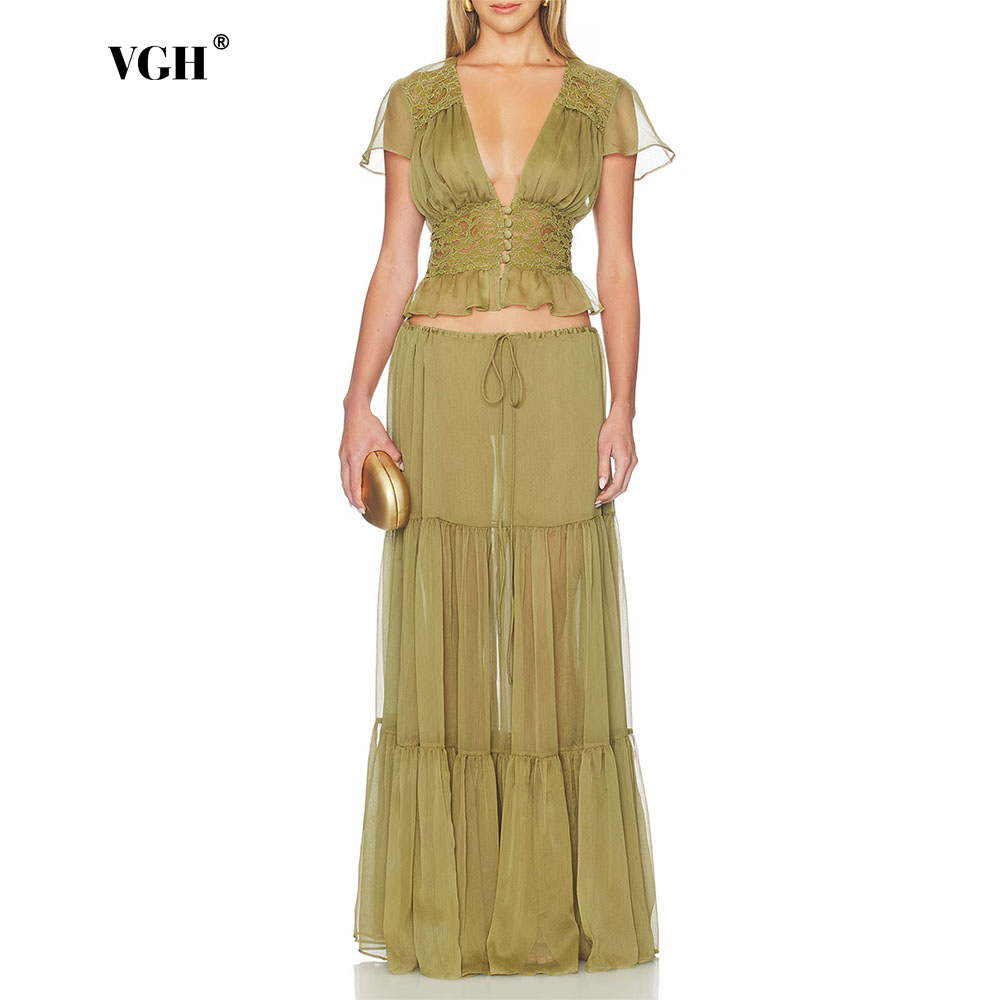 VGH Romantic Boho Two Piece fo - огляд і ціна Summer Vacation Clothing Women
