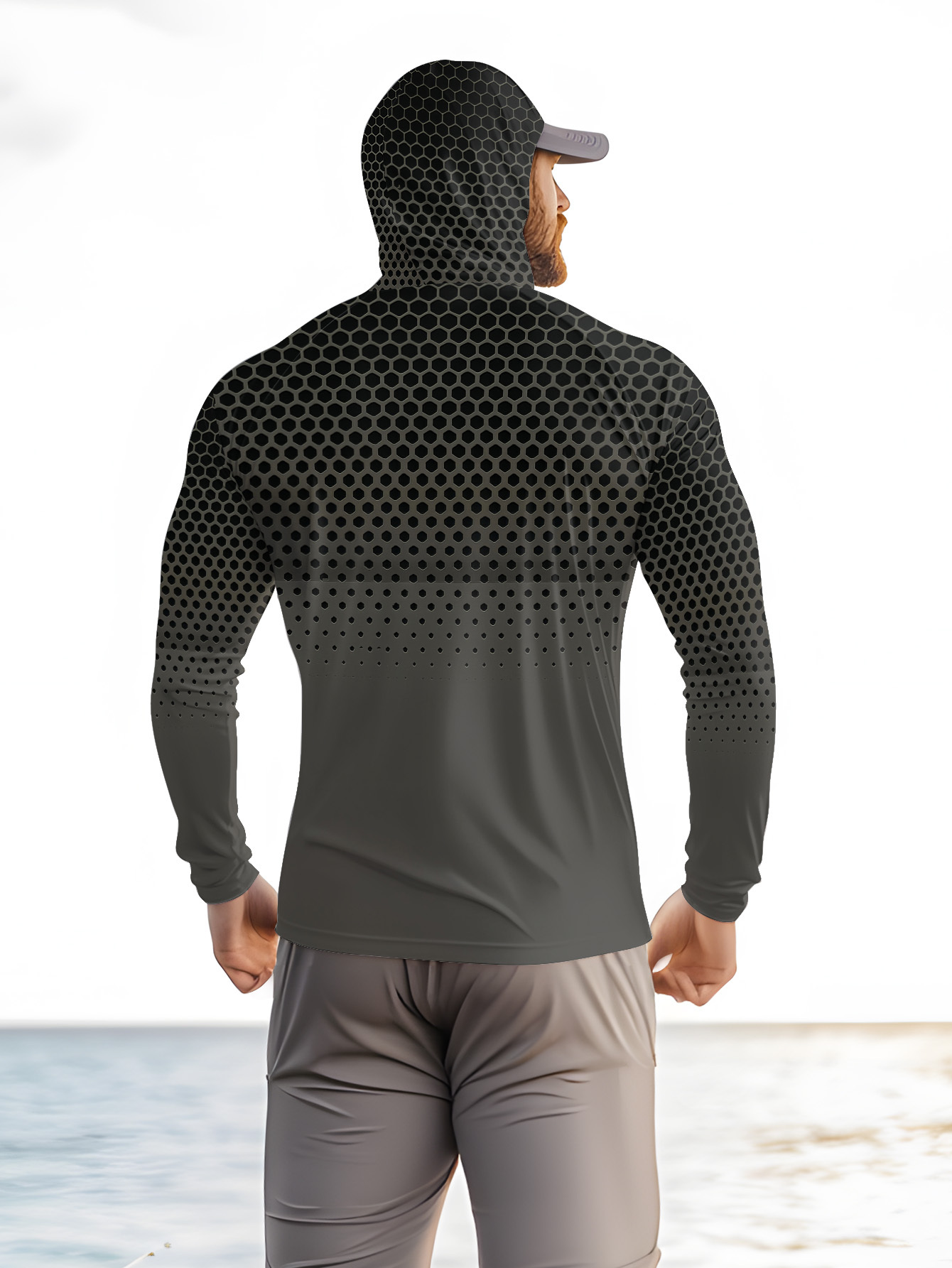 Men Hood Fishing Shirt long sl - огляд і ціна Summer Clothing Usa