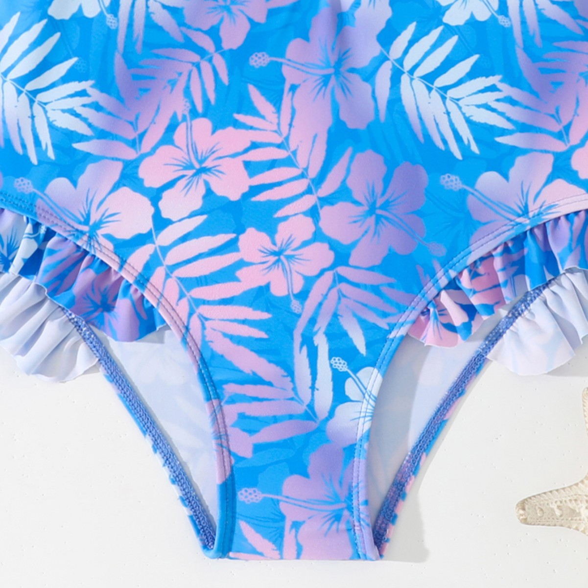 Girls Gradient Hibiscus Print  - огляд і ціна Rash Guard Long Sleeve