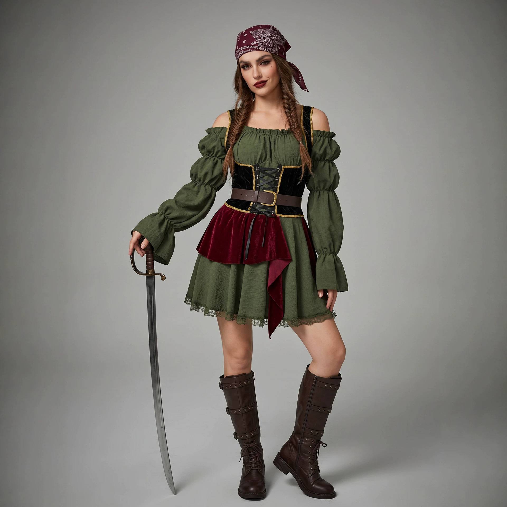 Retro Pirate Dress Women's Cos - огляд і ціна Summer Clothing List