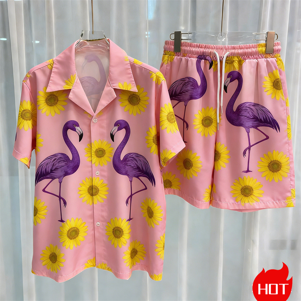 Summer Men's Shirt Sets Plants - огляд і ціна Summer Clothing Y2K