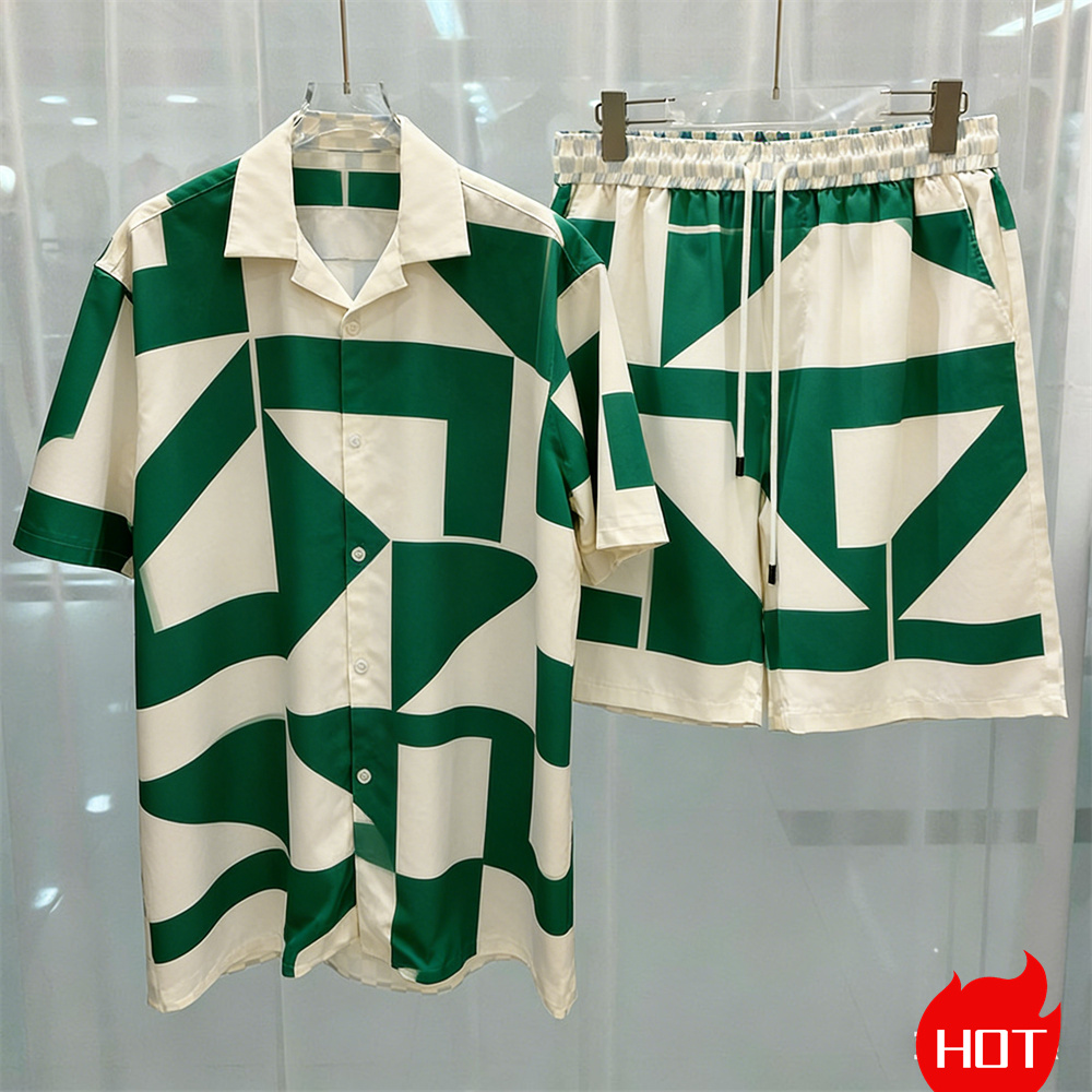 Fashion Summer Mens Shirt Suit - огляд і ціна Summer Clothing Y2K