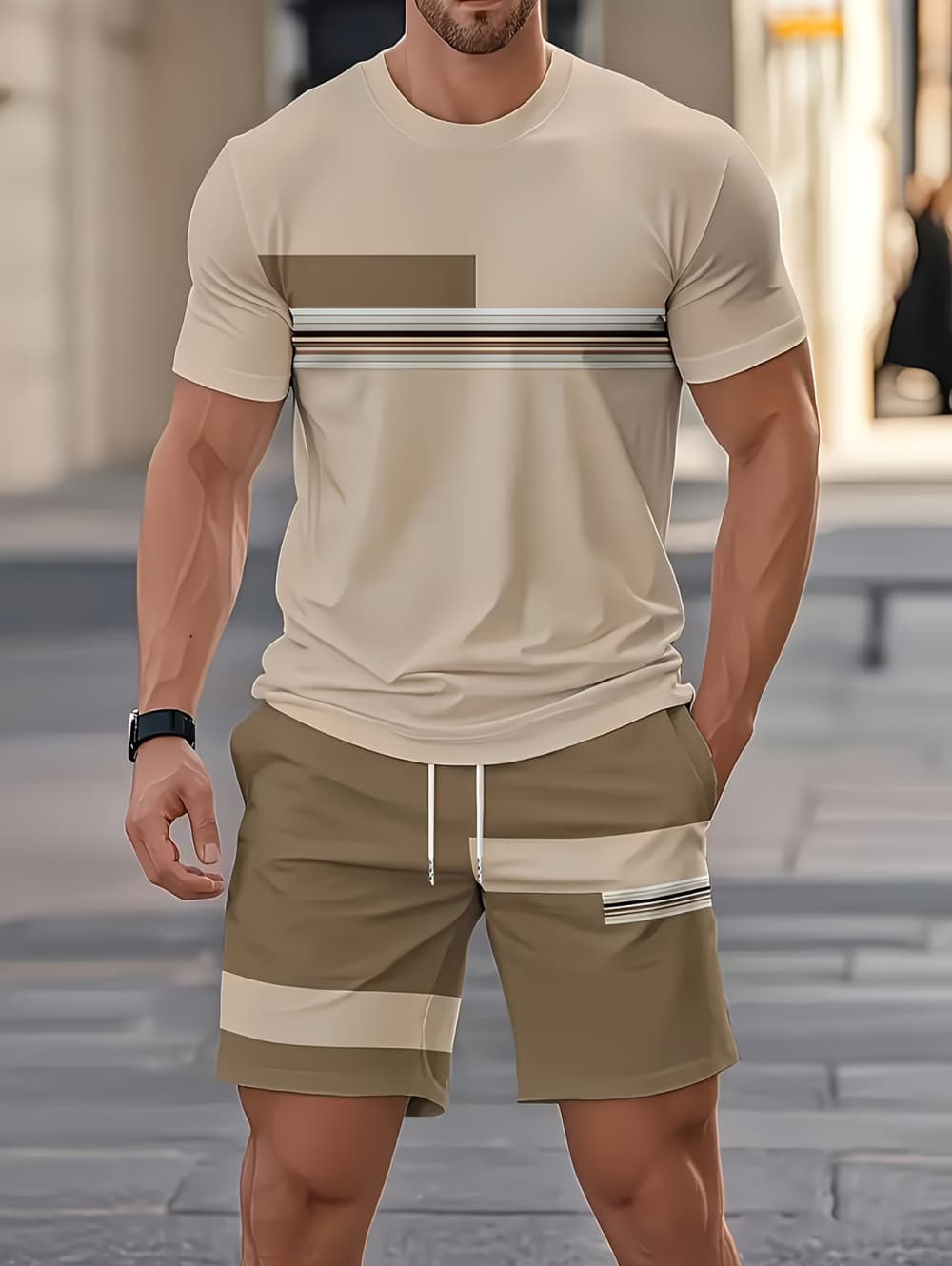 Men's Summer Sets Funny 3D Str - огляд і ціна Summer Clothing Haul