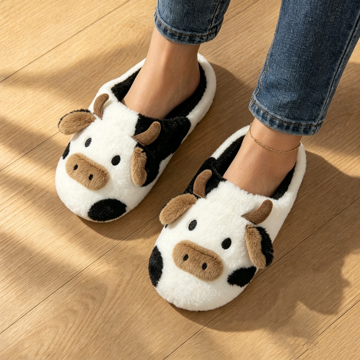 Comfy Cow Plush Slippers Women - огляд і ціна Summer Cloth